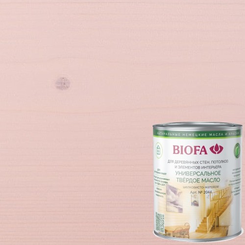 Масло с твердым воском для дерева Biofa 2044 цвет 2004 Бледный каштан 0,4 л
