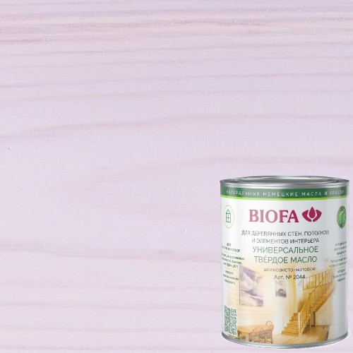 Масло с твердым воском для дерева Biofa 2044 цвет 2005 Светлая сирень 10 л
