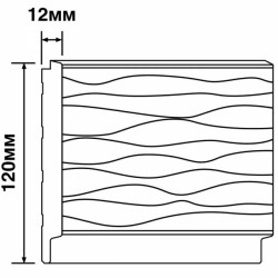 Стеновая панель из полистирола Hiwood LV127W GR15K 2700×120×12