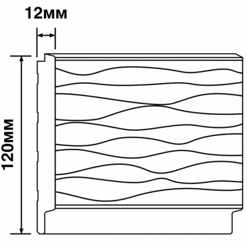 Стеновая панель из полистирола Hiwood LV127W GR15K 2700×120×12