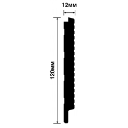 Стеновая панель из полистирола Hiwood LV127L BR395K 2700×120×12