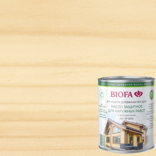 Масло бесцветное для фасадов Biofa 2043 0,375 л