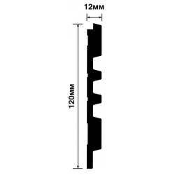 Стеновая панель из полистирола Hiwood LV121 GR3 2700×120×12