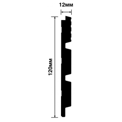 Стеновая панель из полистирола Hiwood LV124 W36 2700×120×12