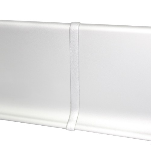 Плинтус алюминиевый Modern Decor анодированный серебро матовое 155 сапожок 2950×100×10 с соединителем