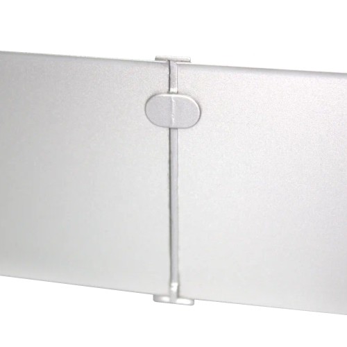 Плинтус алюминиевый Modern Decor анодированный серебро матовое 155 сапожок 2950×100×10 с соединителем