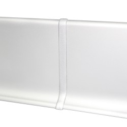 Плинтус алюминиевый Modern Decor анодированный серебро матовое сапожок 2950×80×10 с соединителем