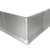 Плинтус алюминиевый Modern Decor анодированный серебро матовое 156 сапожок 2950×80×10 с внешним углом