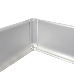 Плинтус алюминиевый Modern Decor анодированный серебро матовое сапожок 2950×80×10 с внутренним углом