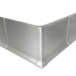 Угол алюминиевый внешний для плинтуса Modern Decor серебро матовое сапожок 60 мм
