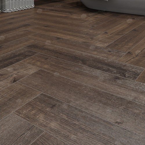 Кварцвиниловый SPC ламинат Alpine Floor Parquet Light Дуб Альферац ECO 13-22 венгерская елка 600×125×4
