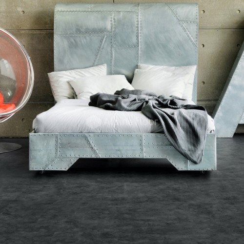 Виниловый пол Alpine Floor клеевой Grand Stone Скол Обсидиана ECO 8-4 470×470×3 фото в интерьере