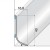 Плинтус алюминиевый Modern Decor самоклеящийся инокс сапожок 2700×40×16,8, технический рисунок
