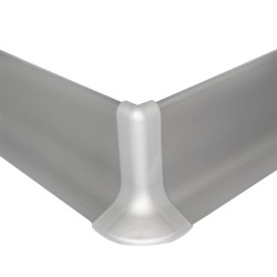Угол пластиковый внешний для плинтуса Modern Decor серебро 2 шт/уп