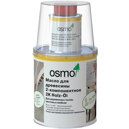 Масло цветное для дерева Osmo Holz-Ol 6141 Гавана прозрачное 2K 1 л