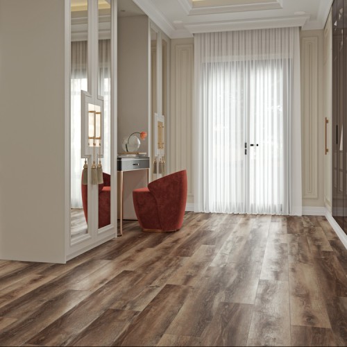 Кварцвиниловый SPC ламинат Cronafloor Wood Дуб Охрид BD-40029-10 1200×180×4