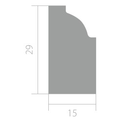 Молдинг ЛДФ под покраску Ultrawood U 001 i 2000×29×15