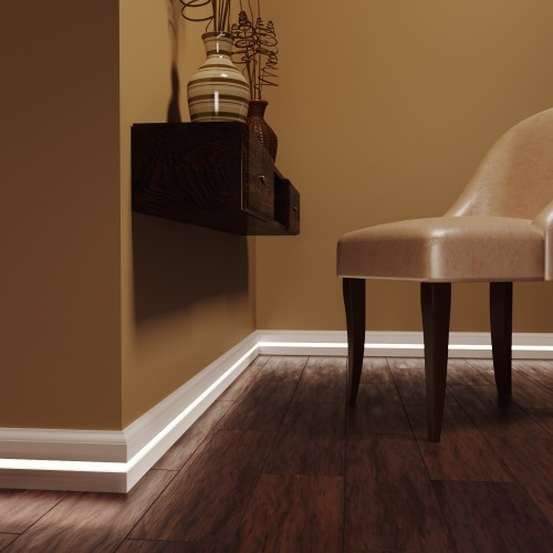 Плинтус МДФ под покраску Evrowood PN 060 Led с подсветкой 2000×83×12 Плинтус МДФ под покраску Evrowood PN 060 Led с подсветкой 2000×83×12