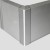 Угол алюминиевый внешний для плинтуса Modern Decor серебро матовое прямой 70 мм