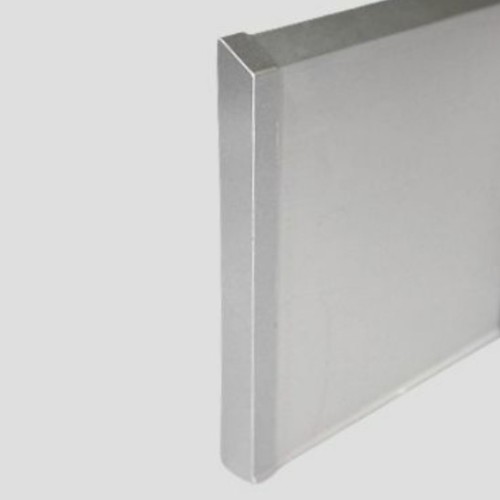 Заглушка алюминиевая для плинтуса Modern Decor серебро матовое прямой 100 мм 2 шт/уп