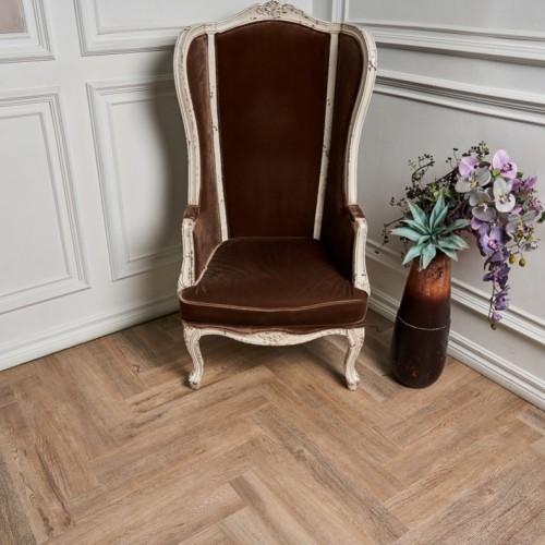 Кварцвиниловый SPC ламинат Vinilam Parquet Herringbone Паркет Северный IS11133 венгерская елка 720×120×6,5