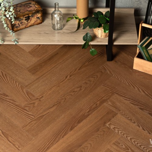 Кварцвиниловый SPC ламинат Vinilam Parquet Herringbone Паркет Винсент IS11200 венгерская елка 720×120×6,5