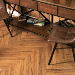 Кварцвиниловый SPC ламинат Vinilam Parquet Herringbone Паркет Де Вилль IS11210 венгерская елка 720×120×6,5