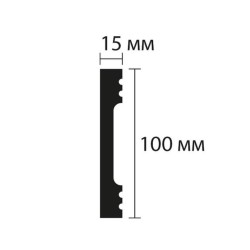 Плинтус под покраску NMC Wallstyl FD10 2000×100×15