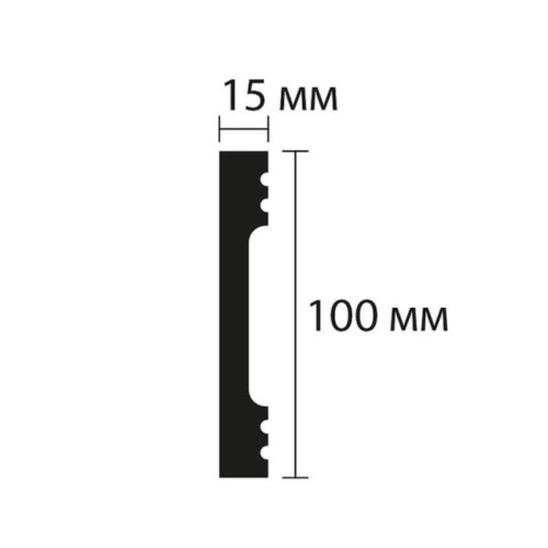 Плинтус под покраску NMC Wallstyl FD10 2000×100×15 Плинтус под покраску NMC Wallstyl FD10 2000×100×15