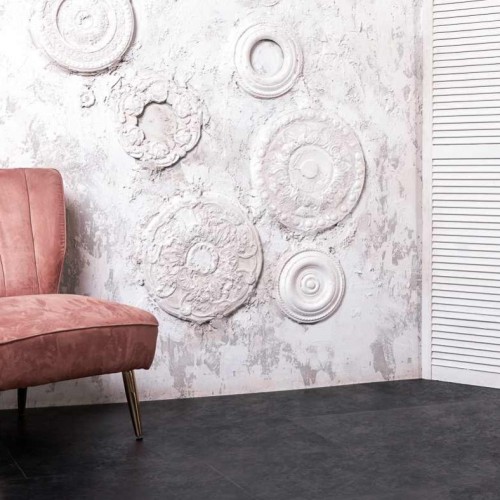 Кварцвиниловая плитка Vinilam клеевая Ceramo Stone Glue Сланцевый Черный 61607 950×475×2,5