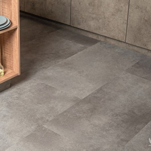 Кварцвиниловая плитка Vinilam клеевая Ceramo Stone Glue Цемент Cтальной 71610 950×475×2,5
