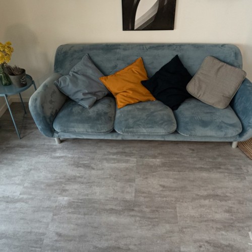 Кварцвиниловая плитка Vinilam клеевая Ceramo Stone Glue Цемент Светлый 71614 950×475×2,5