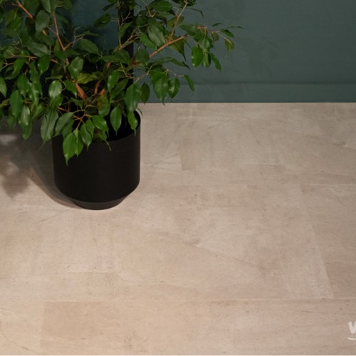 Кварцвиниловая плитка Vinilam клеевая Ceramo Stone Glue Бетон Белый 71615 950×475×2,5