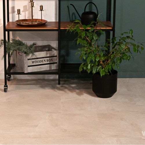 Кварцвиниловая плитка Vinilam клеевая Ceramo Stone Glue Бетон Белый 71615 950×475×2,5