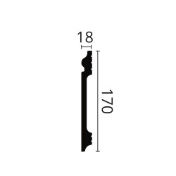 Плинтус под покраску NMC Wallstyl FL17 2000×170×18