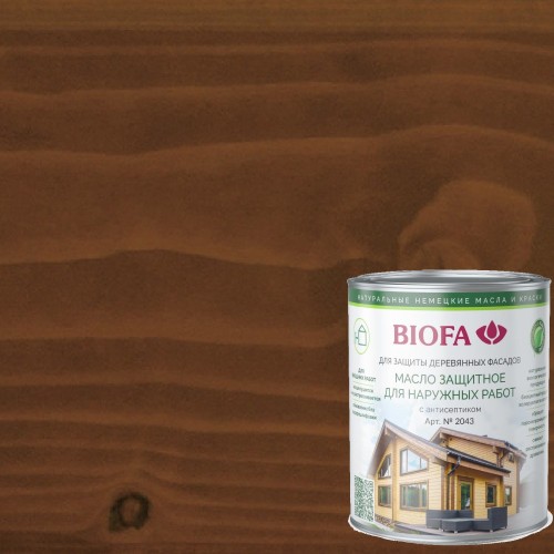 Масло для фасадов Biofa 2043 цвет 4305 Сепия 0,125 л