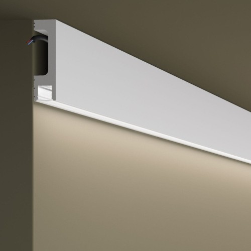 Потолочный плинтус под покраску с подсветкой NMC Wallstyl IL10 2000×23×80