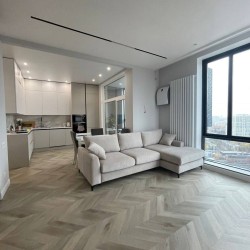 Кварцвиниловый SPC ламинат Vinilam Parquet Chevron Шеврон Сезар RI4445118CL4 французская елка 1293×305×8,5