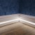 Плинтус МДФ под покраску Evrowood PN 100 Led фигурный с подсветкой 2000×100×16 фото в интерьере