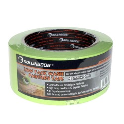 Малярная лента Rollingdog Low Tack Washi Tape для деликатных поверхностей зеленая 50м х 48мм