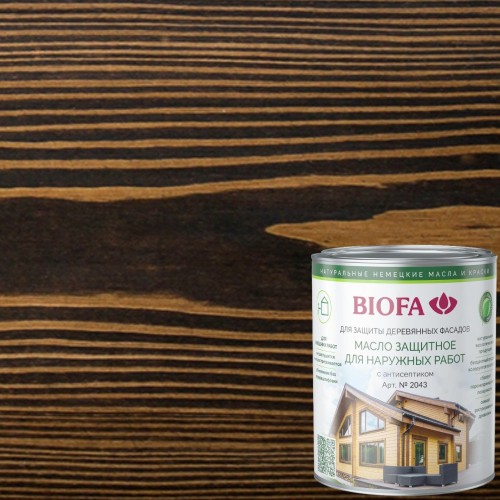 Масло для фасадов Biofa 2043 цвет 8541 Бренди 2,5 л