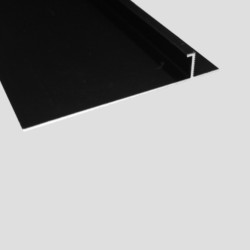 Плинтус алюминиевый теневой Modern Decor анодированный черный прямой 2000×40×15