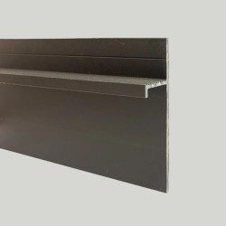 Плинтус алюминиевый теневой Modern Decor анодированный черный прямой 2000×40×15