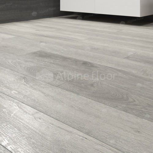 Виниловый пол Alpine Floor замковый Premium XL Дуб Платина ECO 7−14 1524×180×8 фото в интерьере