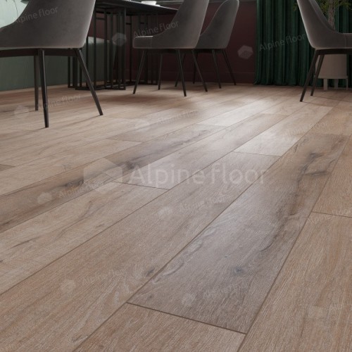 Виниловый пол Alpine Floor замковый Premium XL Дуб Персиковый ECO 7−20 1220×183×8 фото в интерьере