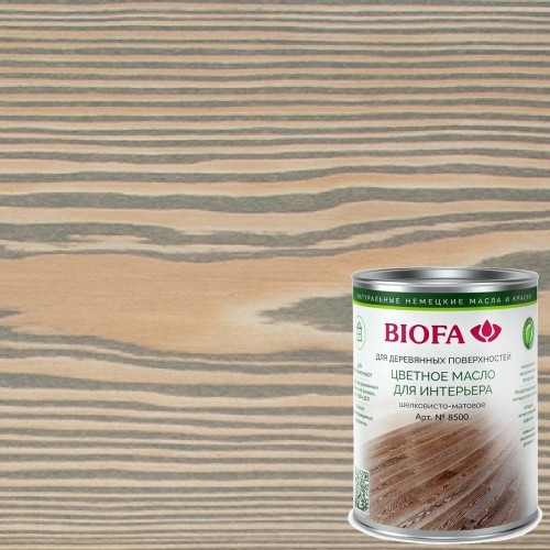 Масло для дерева Biofa 8500 цвет 8549 Серый кварц 0,4 л