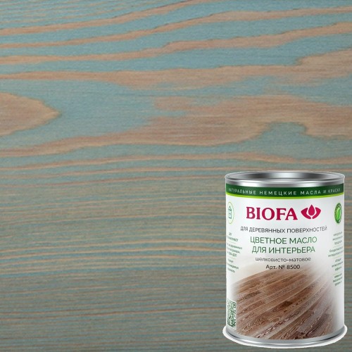 Масло для дерева Biofa 8500 цвет 8554 Циан 0,4 л