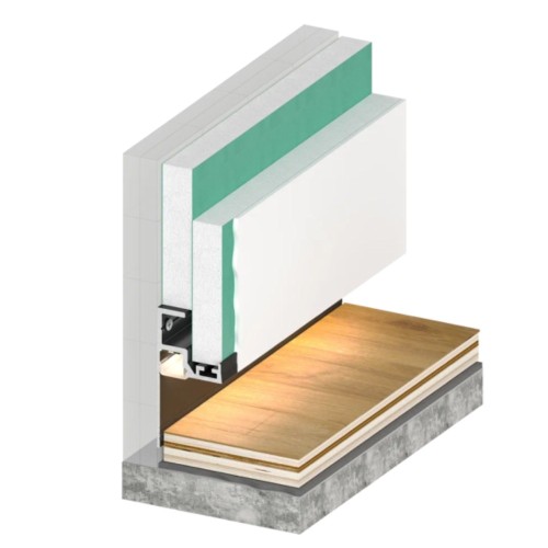 Плинтус алюминиевый теневой с подсветкой Kraab systems GIPPS 2000×54,6×25,27 Плинтус алюминиевый теневой с подсветкой Kraab systems GIPPS 2000×54,6×25,27
