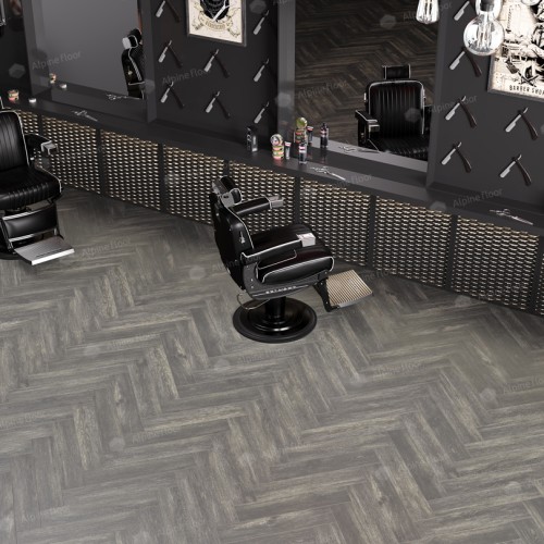 Кварцвиниловая плитка Alpine Floor клеевая Parquet LVT Венге Грей ECO 16-8 венгерская елка 590×118×2,5