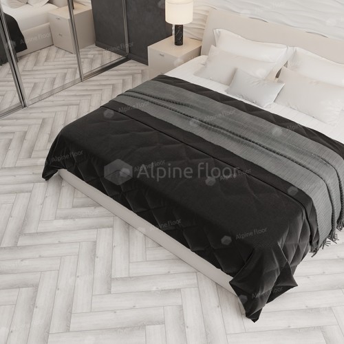 Кварцвиниловая плитка Alpine Floor клеевая Parquet LVT Дуб Альхена ECO 16-12 венгерская елка 590×118×2,5
